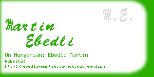 martin ebedli business card